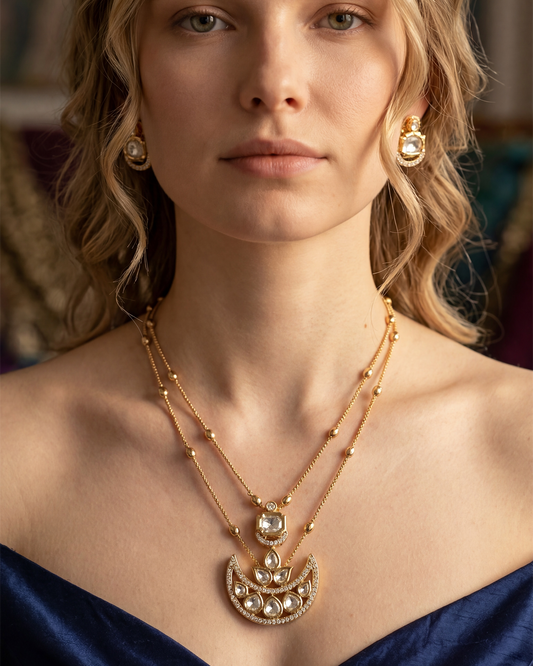 Oraya Kundan Pendant Set