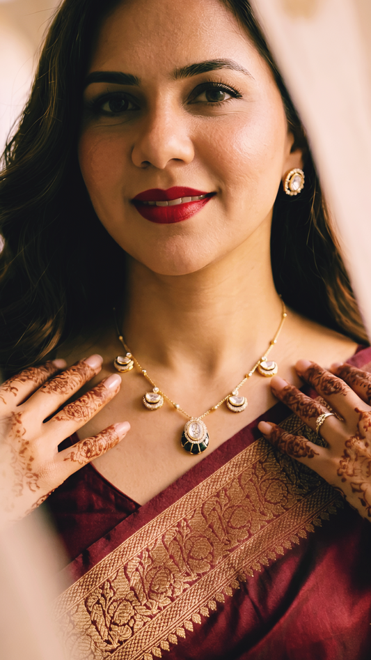 Dew Drop Zaria Kundan Necklace