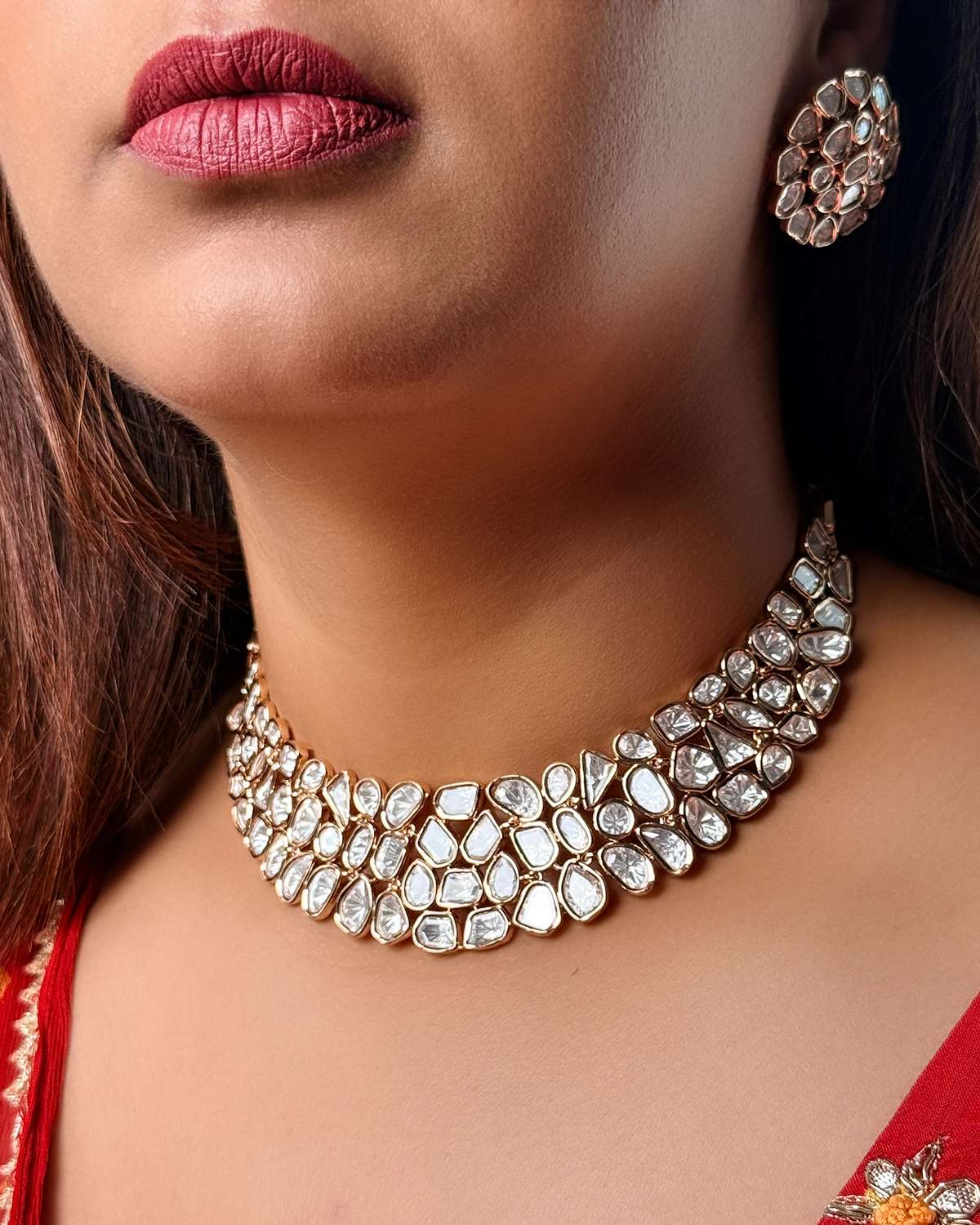 Mahira Triple Layer Polki Stack
