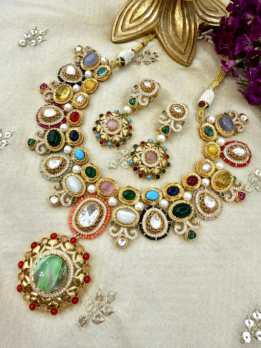 Royale Jashn Navratna Necklace