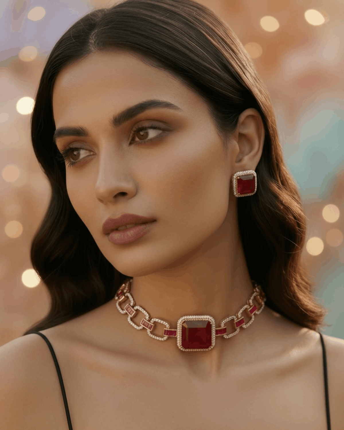 Alina Ruby Link Choker