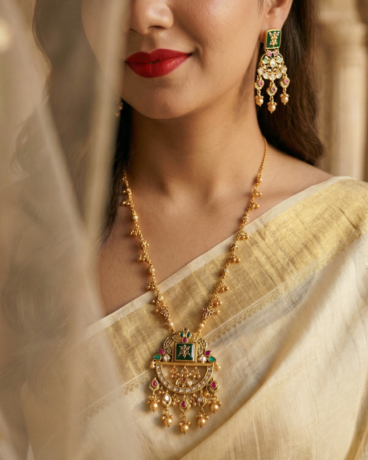 Amara Lariat Heritage Necklace Set