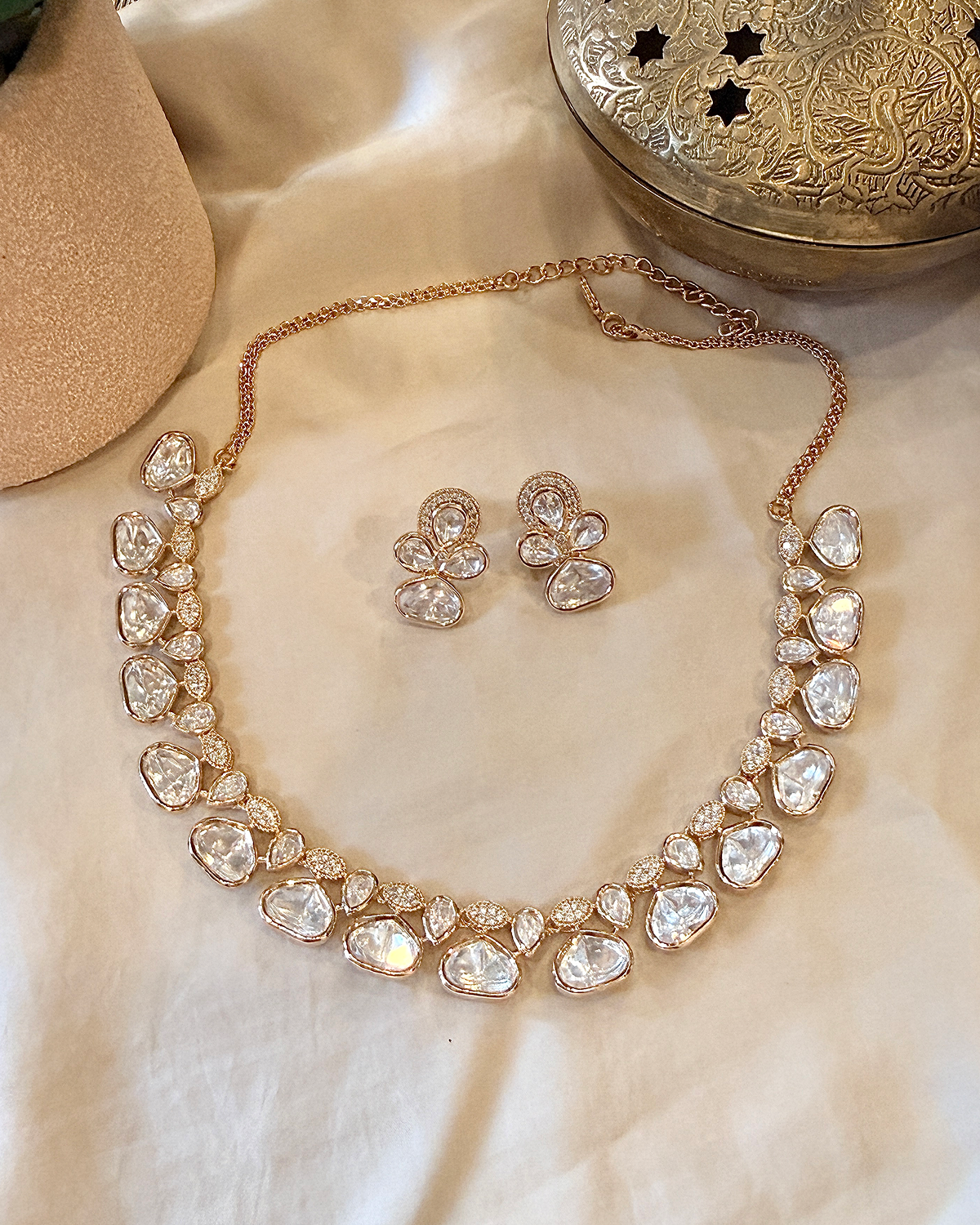 Ivory Bloom Polki Necklace