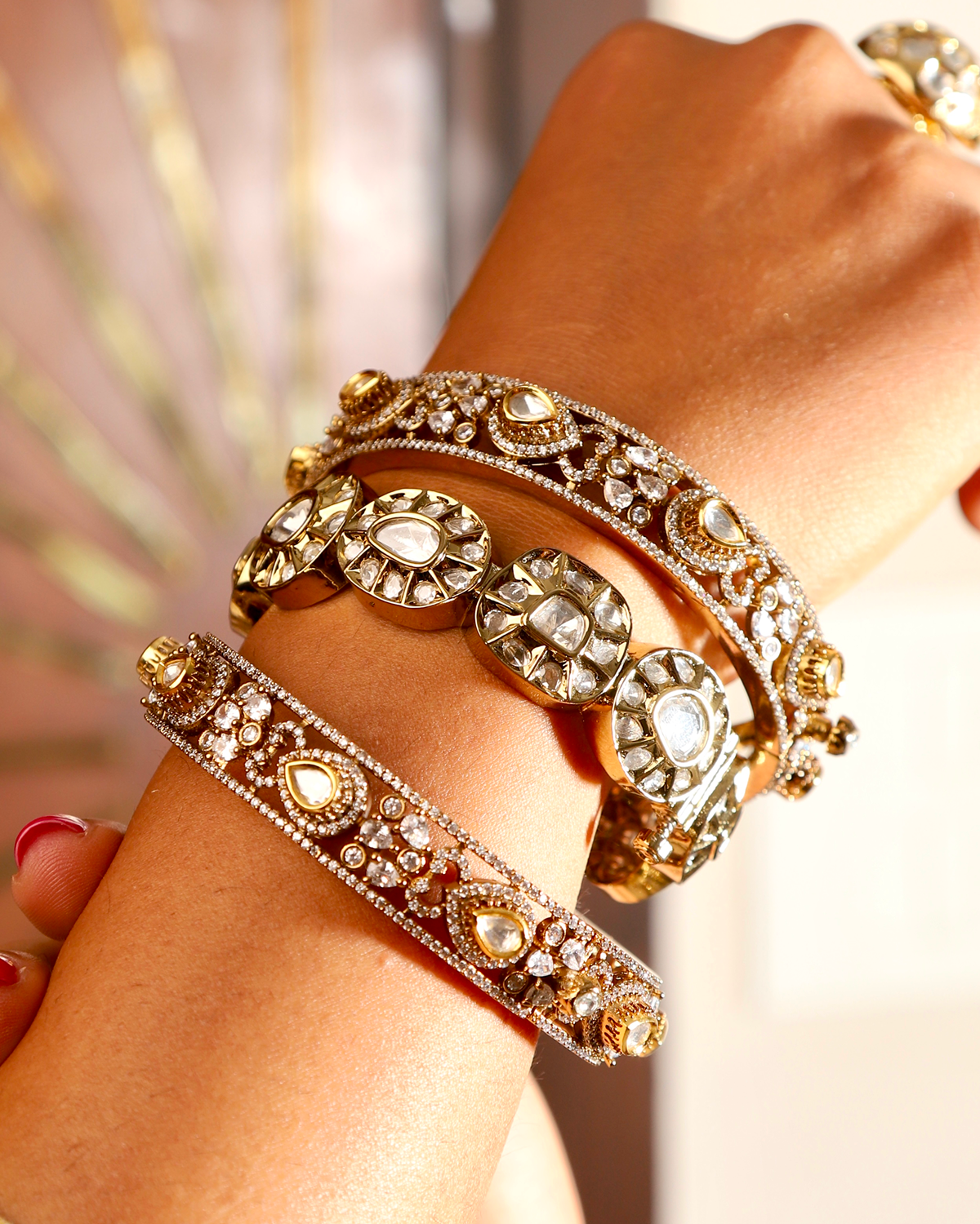 Inayat Uncut Moissanite Bangles