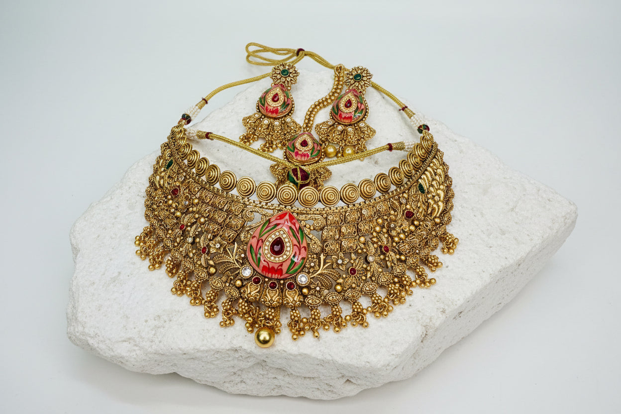 Antique Rajwadi Choker Trio