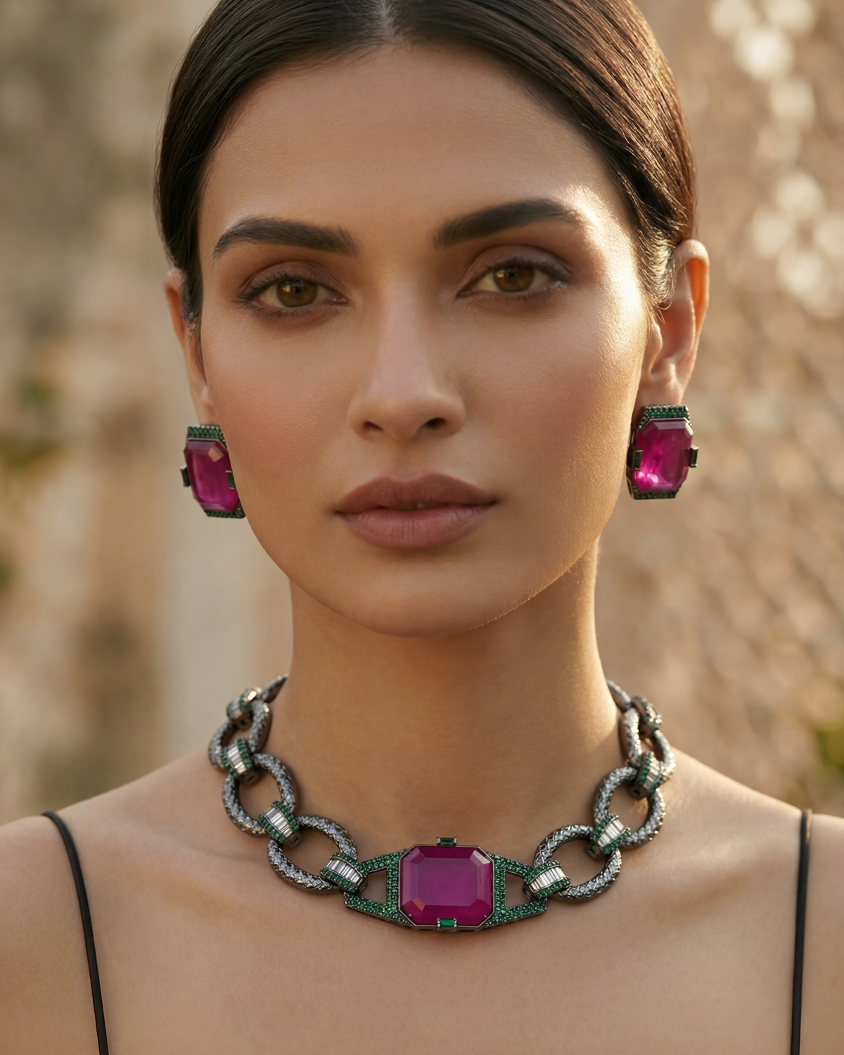 Elara Ruby Link Choker