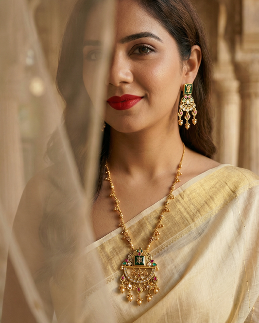 Amara Lariat Heritage Necklace Set