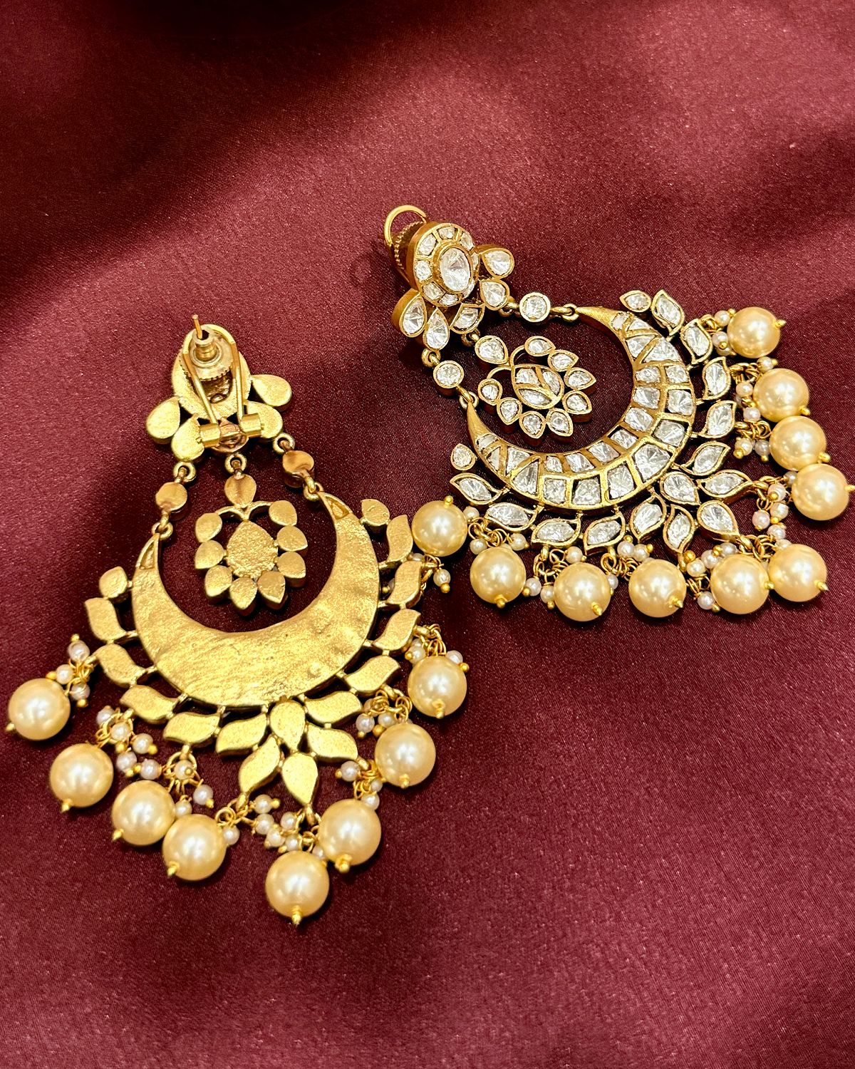 Roohani Chaand Uncut Polki Earrings