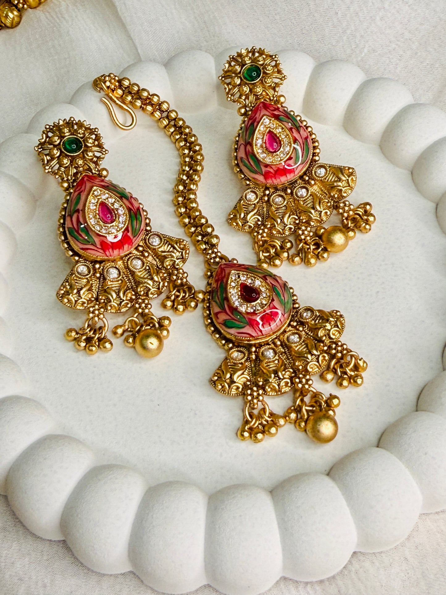 Antique Rajwadi Choker Trio