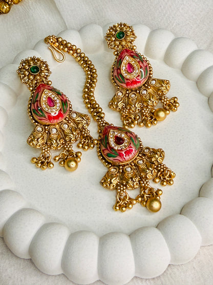 Antique Rajwadi Choker Trio