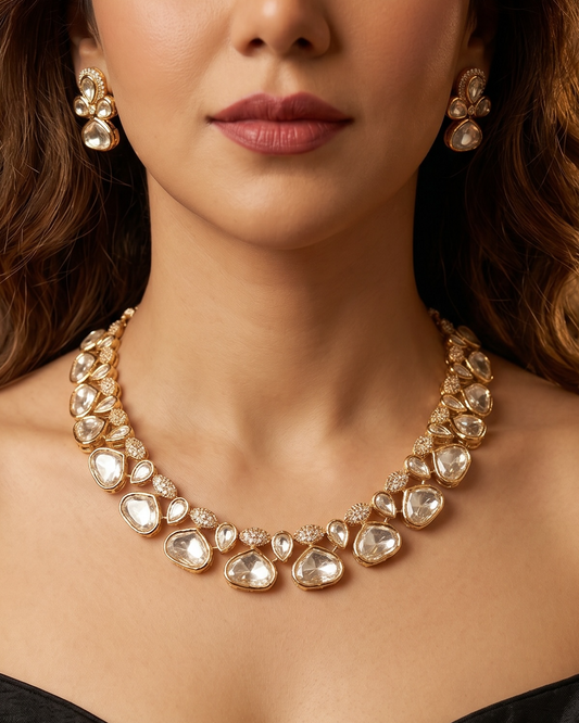 Ivory Bloom Polki Necklace