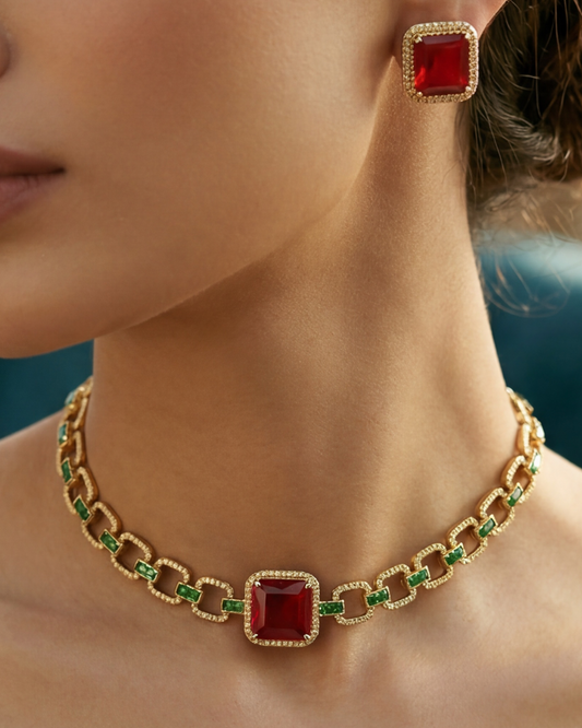 Alina Ruby Link Choker
