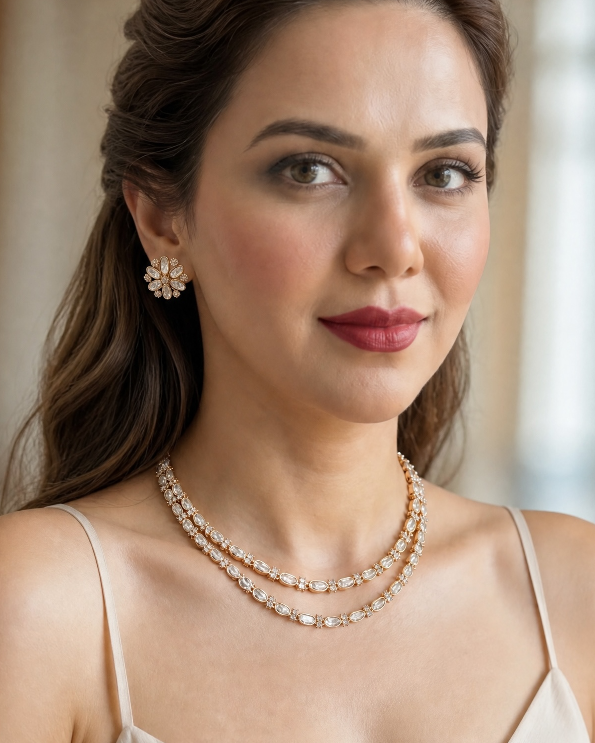 Sitara Double-Layer Polki Necklace