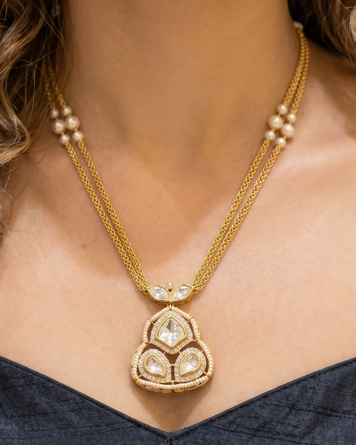 Vyora Kundan Pendant Set