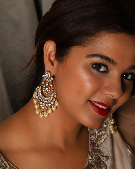 Roohani Chaand Uncut Polki Earrings