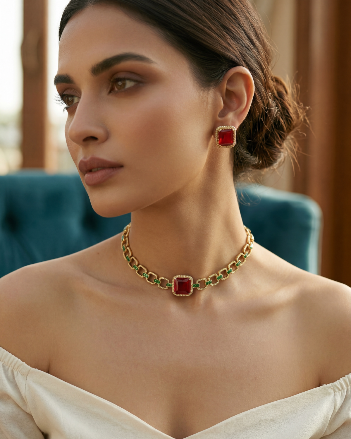 Alina Ruby Link Choker