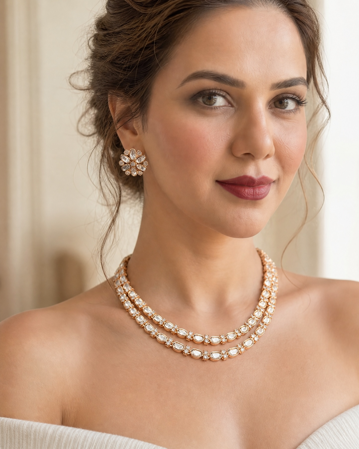 Sitara Double-Layer Polki Necklace