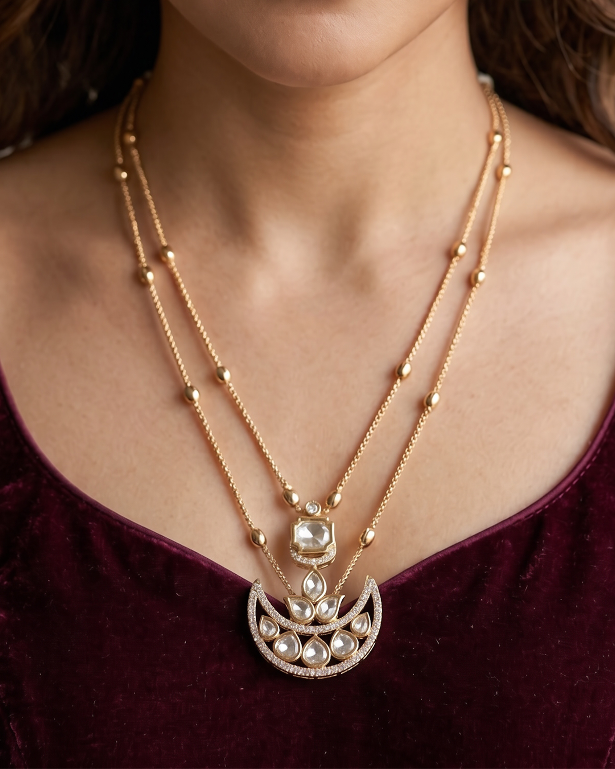 Oraya Kundan Pendant Set