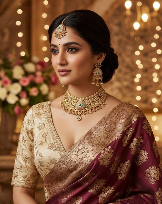 Hariyali Temple Choker Trio