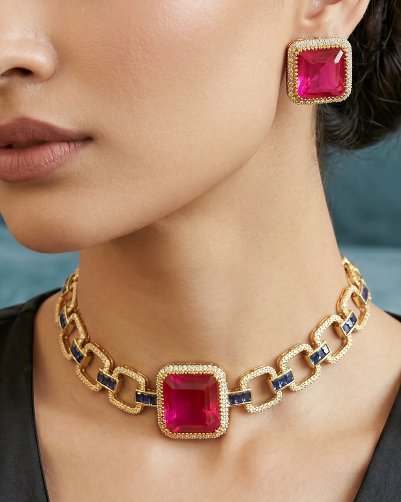 Alina Ruby Link Choker