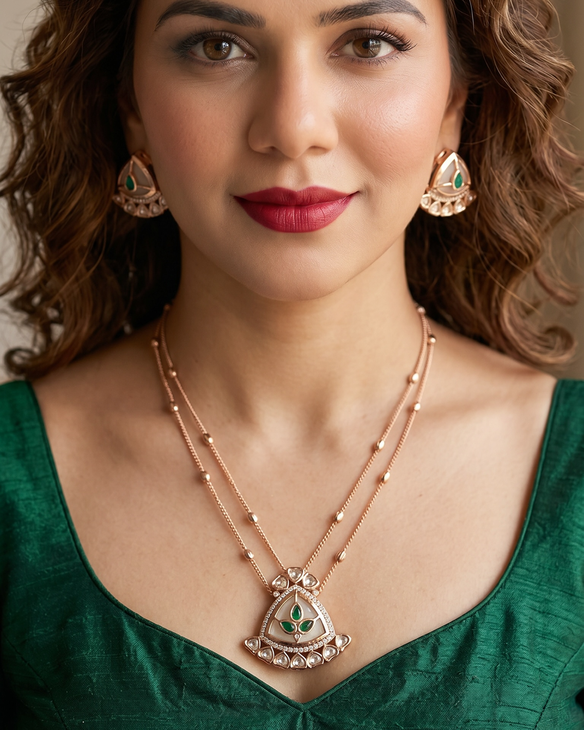 Ojasvi Kundan Pendant Set