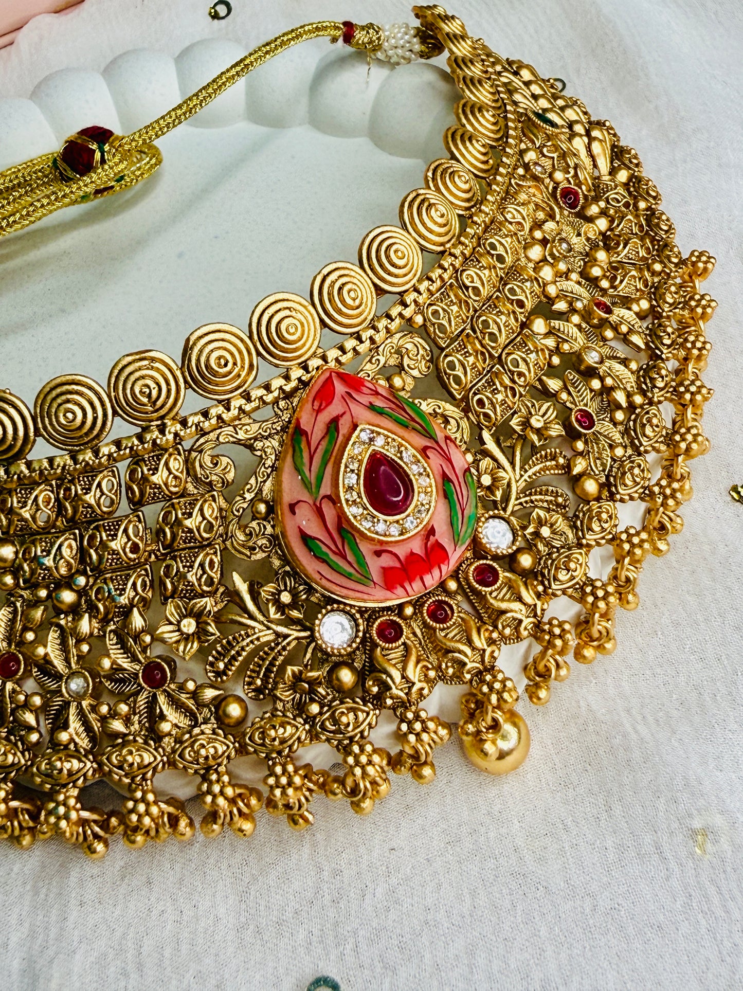 Antique Rajwadi Choker Trio