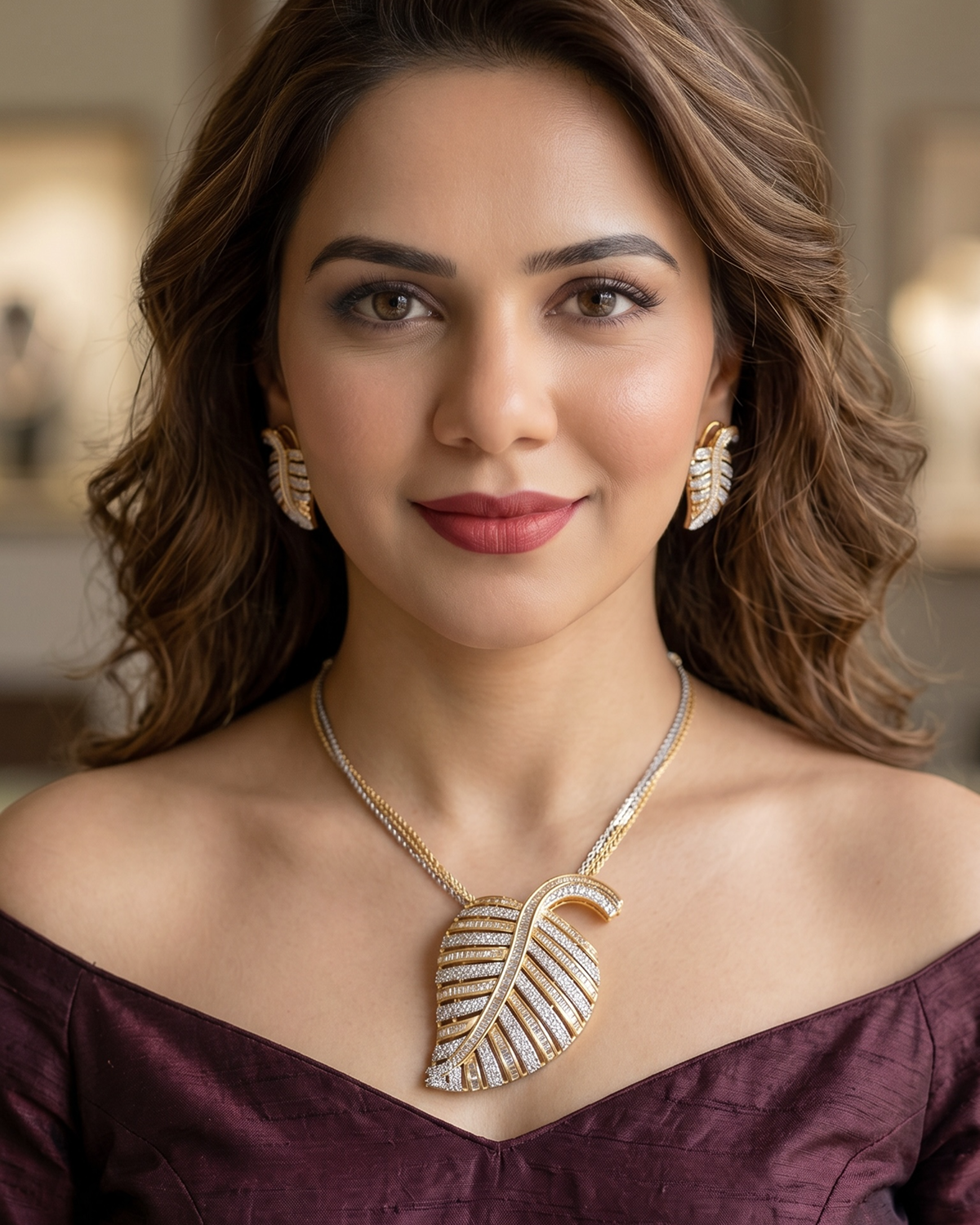 Betel Leaf Pendant Set
