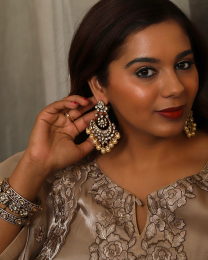 Roohani Chaand Uncut Polki Earrings