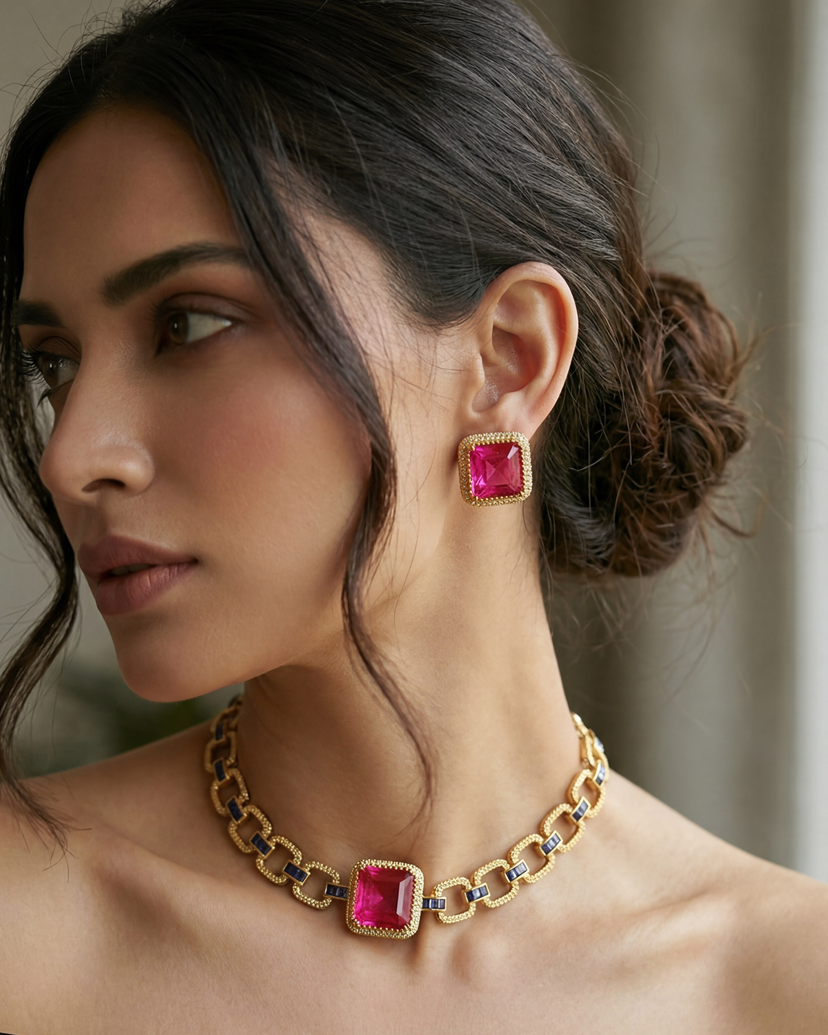 Alina Ruby Link Choker