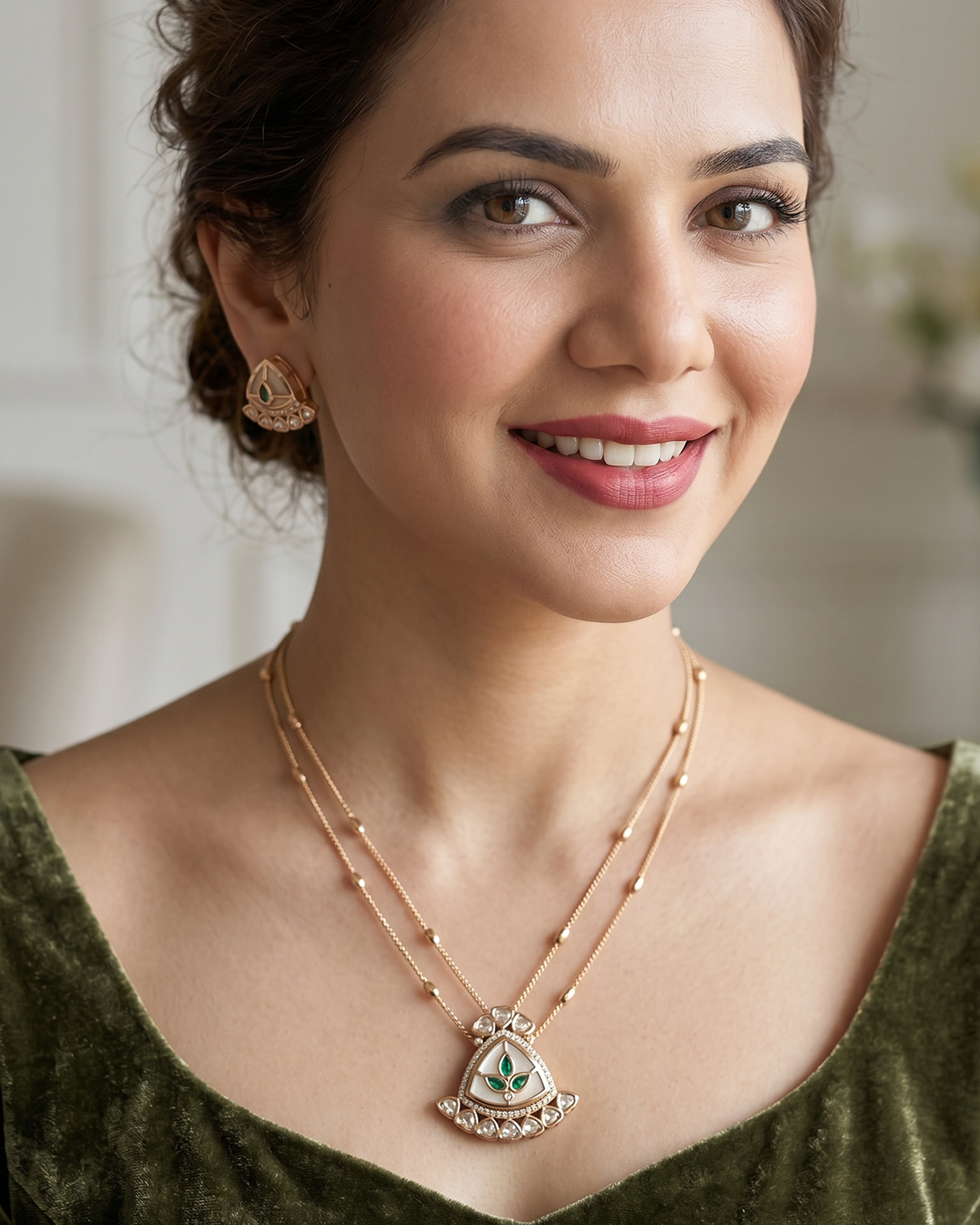Ojasvi Kundan Pendant Set