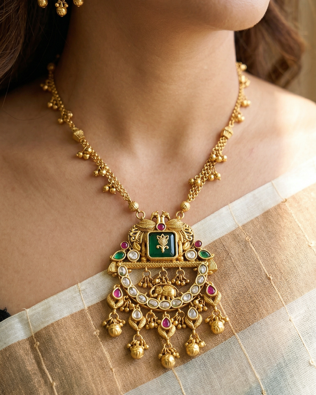 Amara Lariat Heritage Necklace Set