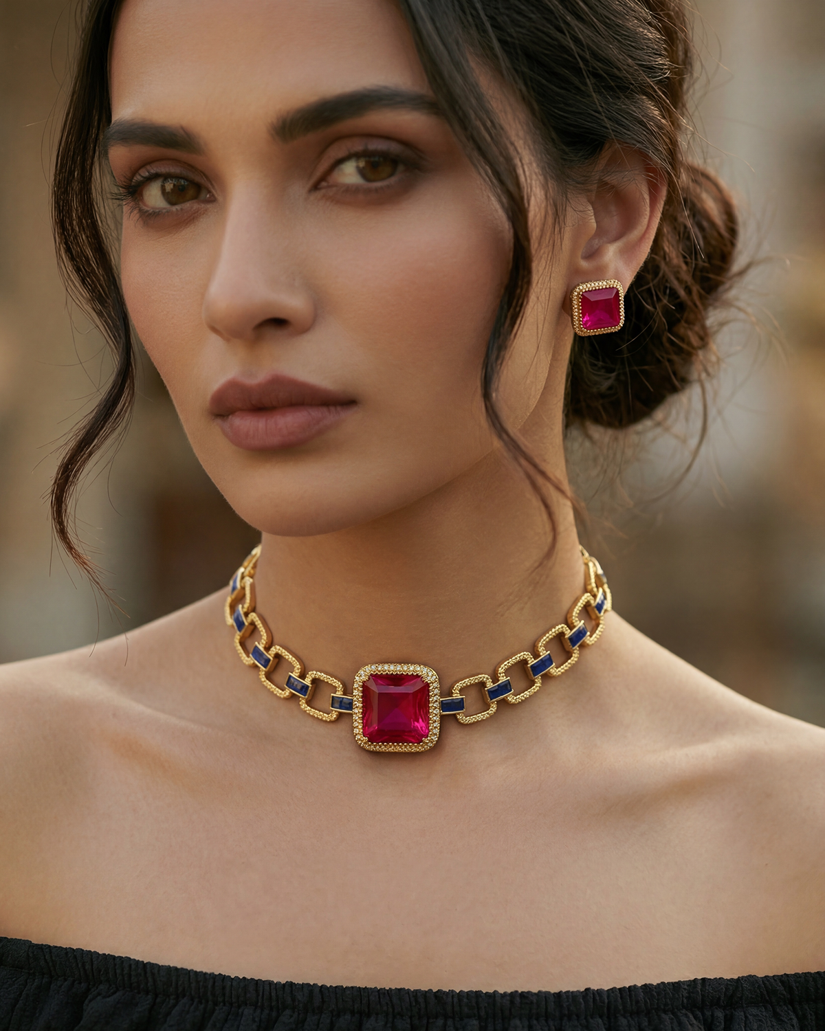 Alina Ruby Link Choker