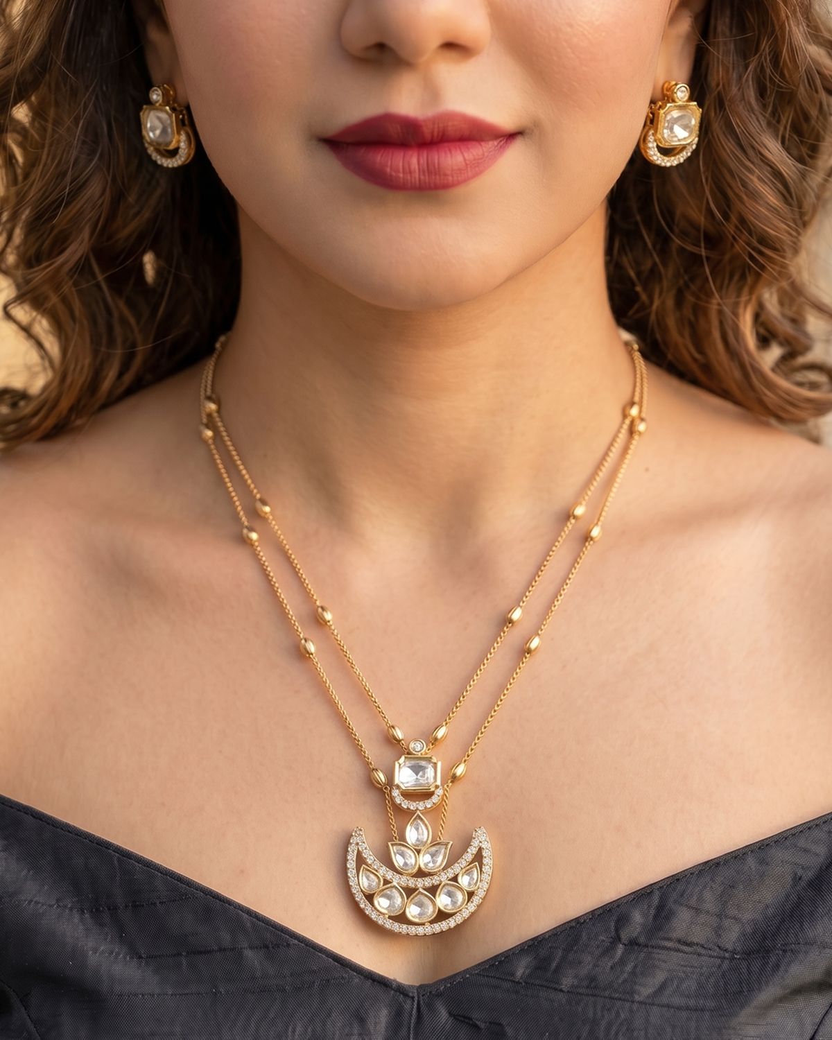 Oraya Kundan Pendant Set
