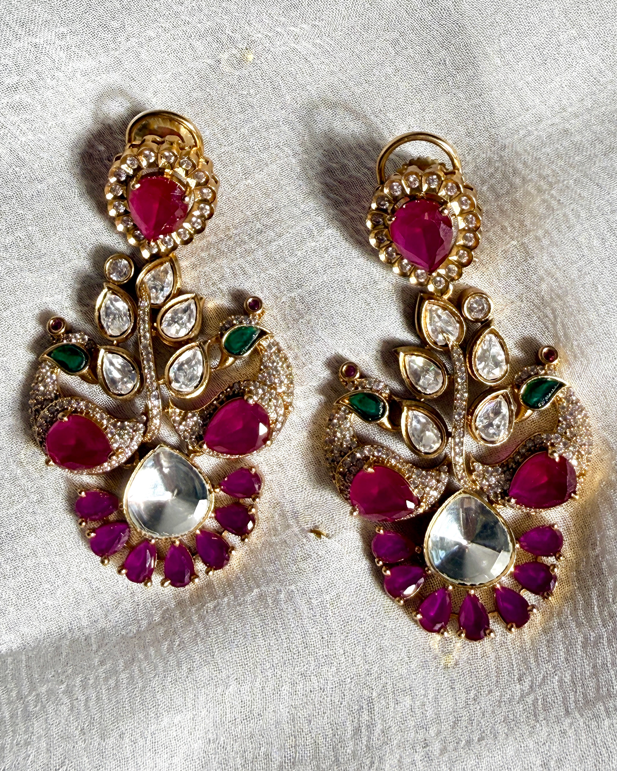 Mayur Bagh Necklace - Red & Green