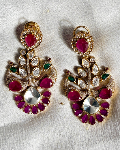 Mayur Bagh Necklace - Red & Green