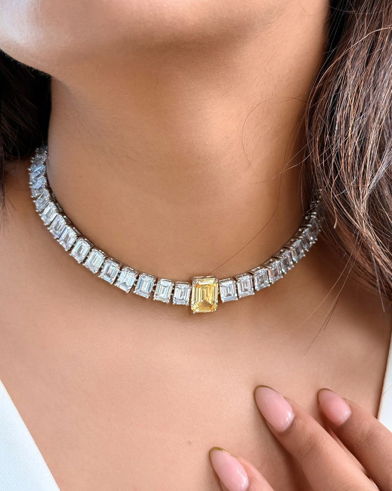 Alia Emerald-Cut Tennis Choker