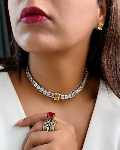 Alia Emerald-Cut Tennis Choker