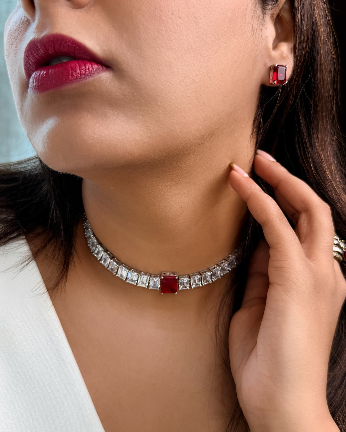 Alia Emerald-Cut Tennis Choker