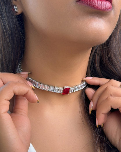 Alia Emerald-Cut Tennis Choker