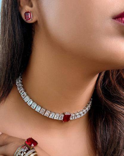 Alia Emerald-Cut Tennis Choker