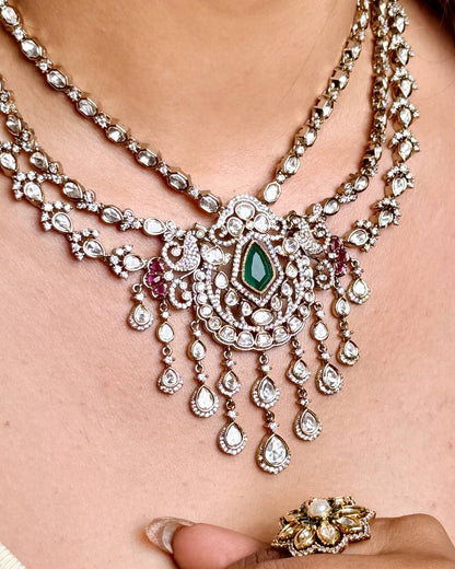 Aliza Emerald Droplet Necklace