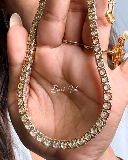 Celeste Solitaire Tennis Necklace