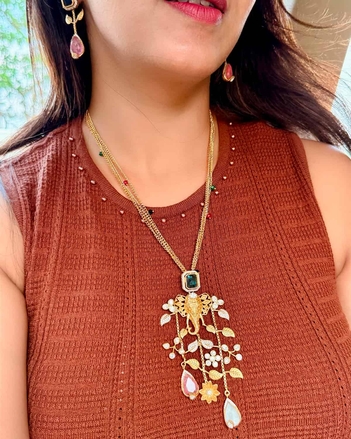 Gajah Heritage Elephant Pendant Set