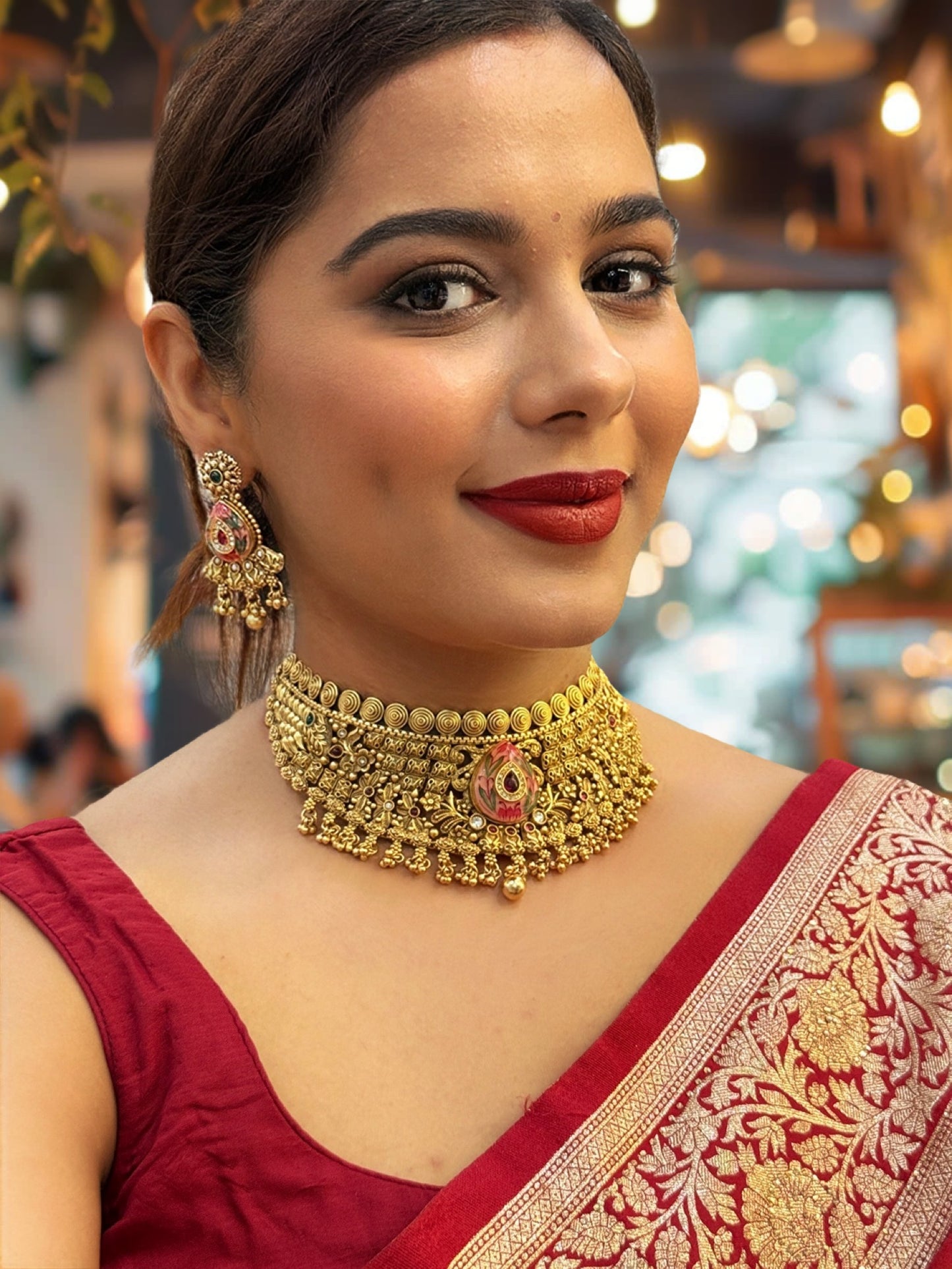 Antique Rajwadi Choker Trio