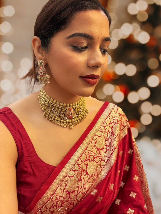 Antique Rajwadi Choker Trio