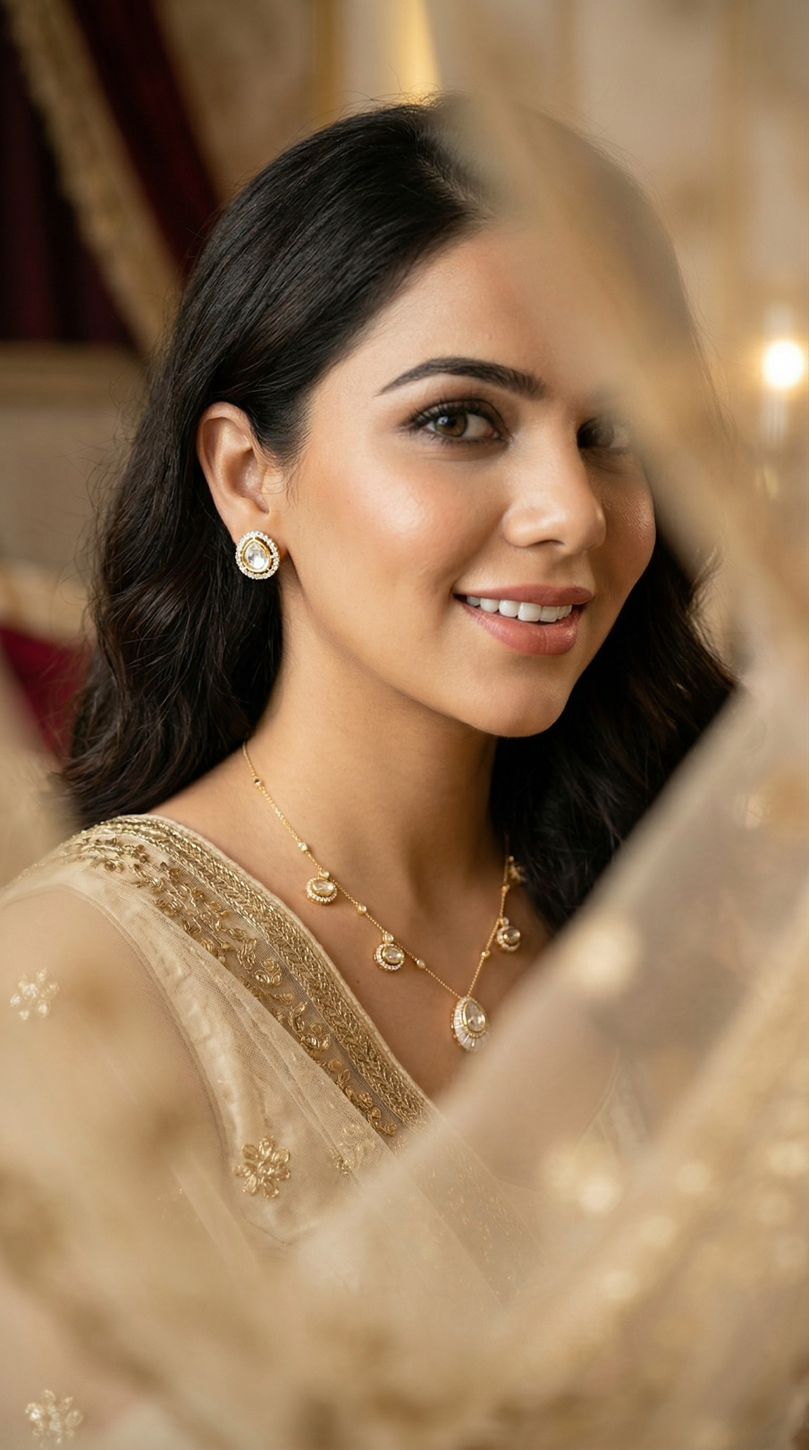 Dew Drop Zaria Kundan Necklace