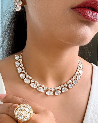 Ivory Bloom Polki Necklace
