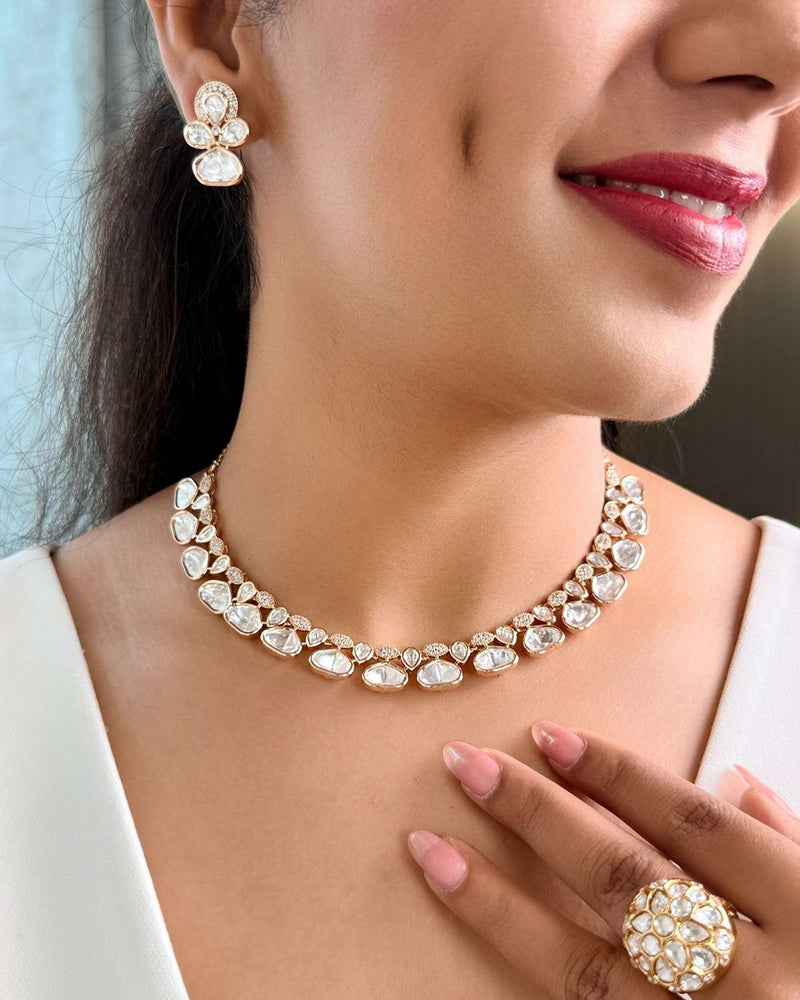 Ivory Bloom Polki Necklace