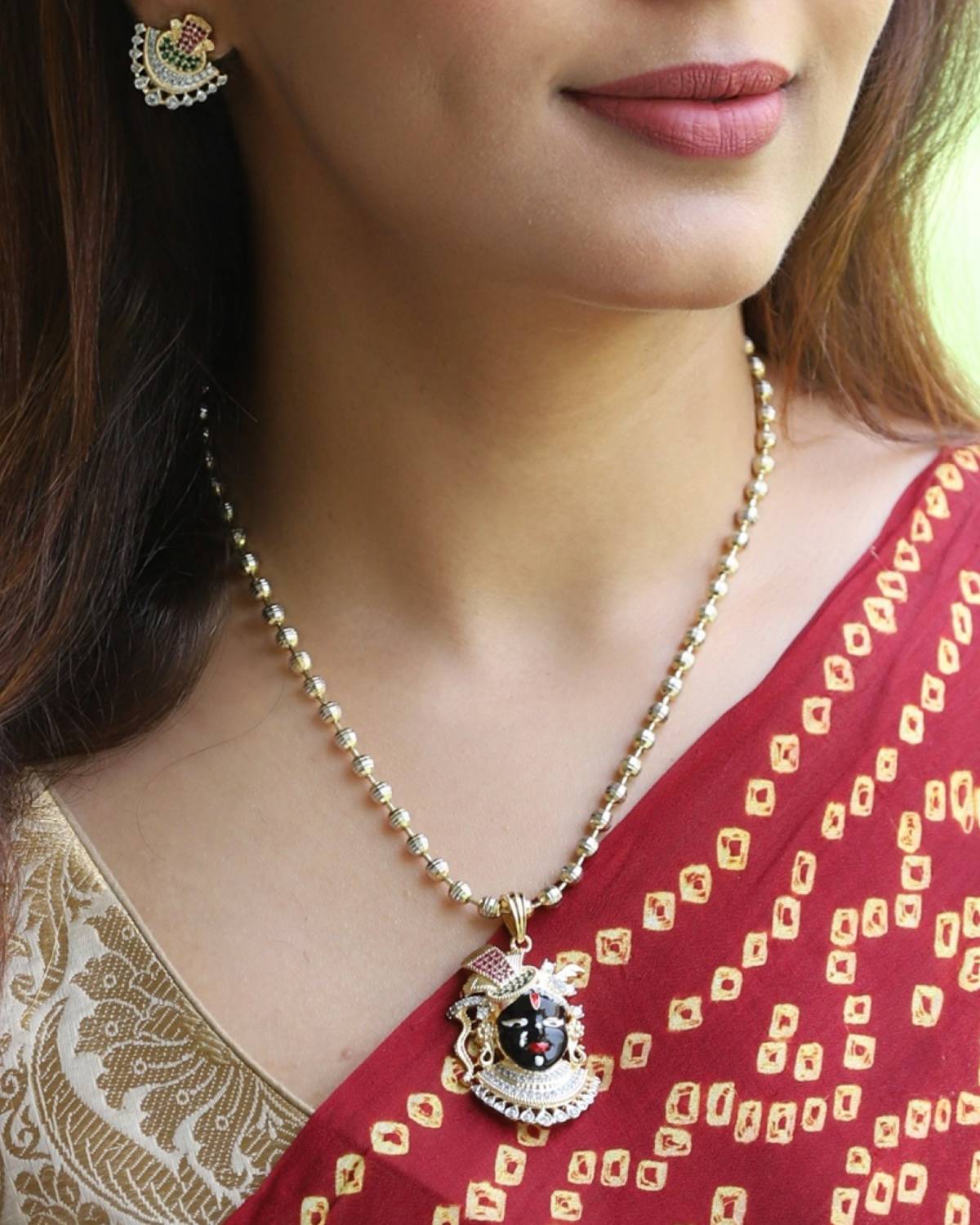 Khatu Shyam Pendant Set