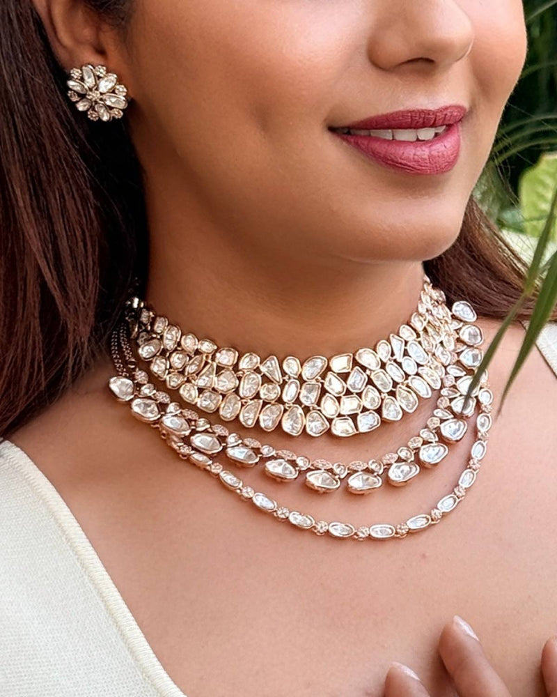 Mahira Triple Layer Polki Stack